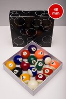 Pool billiard balls for small pool tables, 48 ??mm, standard