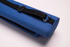 Cuel Billard-Köcher Sport blau 2/4 für Pool-Billard-Queues, mit Schultergurt, Tragegriff und zwei Seitentaschen für Billardzubehör