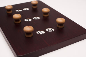 Counting board for pool billiards made of wood