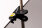 Cue-it-up cue holder for clamping on the table, black