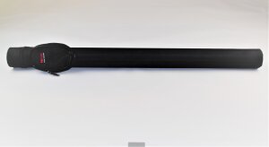 MIT cue case black, round for pool cues, 1/1 with shoulder strap and side bag