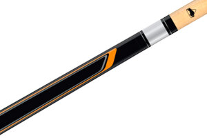Buffalo Dominator S2 no. 2 billiard cues for pool billiards, 2-part, with solid wood top, sport grip and quick release joint
