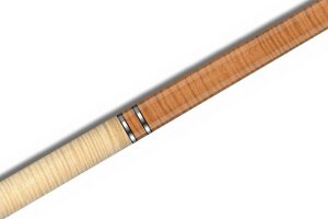 Universal U-4 pool billiard cue with low-deflection upper part, including joint protector