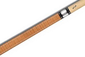 Universal U-4 pool billiard cue with low-deflection upper part, including joint protector